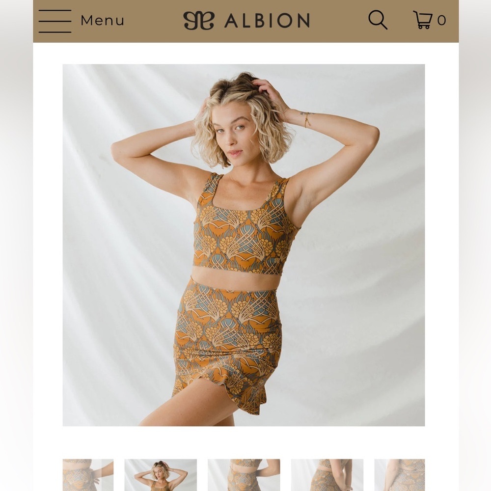 Albion Fit GOLDEN HOUR OLIVIA SWIM CROP TOP
